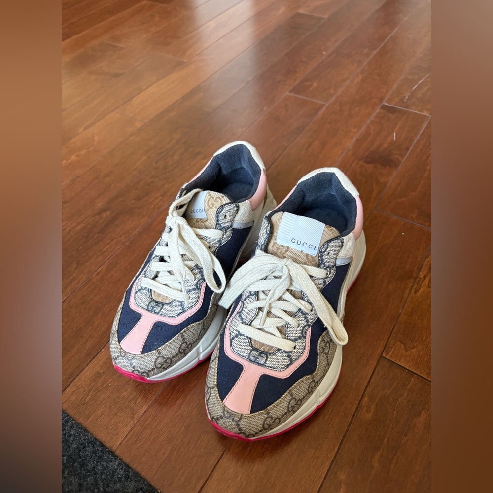 Gucci Sneakers - Pink, Beige, and Navy
